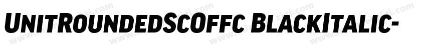 UnitRoundedScOffc BlackItalic字体转换